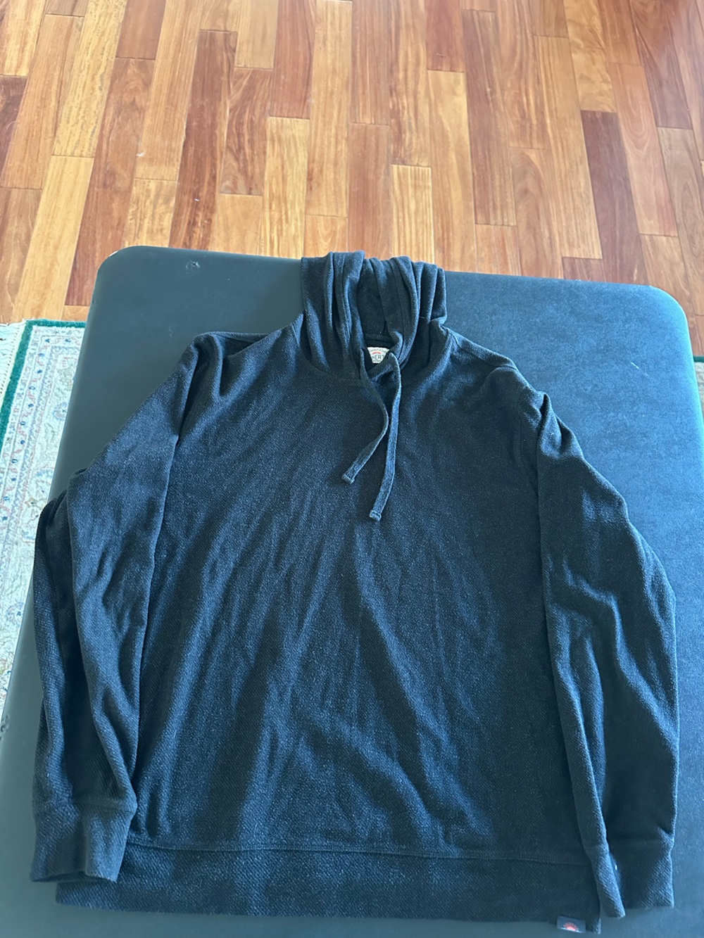 Faherty Men's Black Hooded Long-Sleeve sweatshirt pullover men’s XL